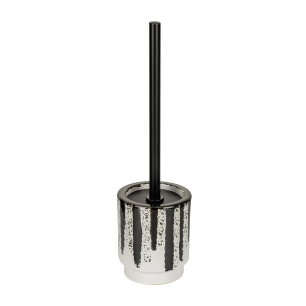 Scopino WC bianco e nero in ceramica Subiza – Wenko