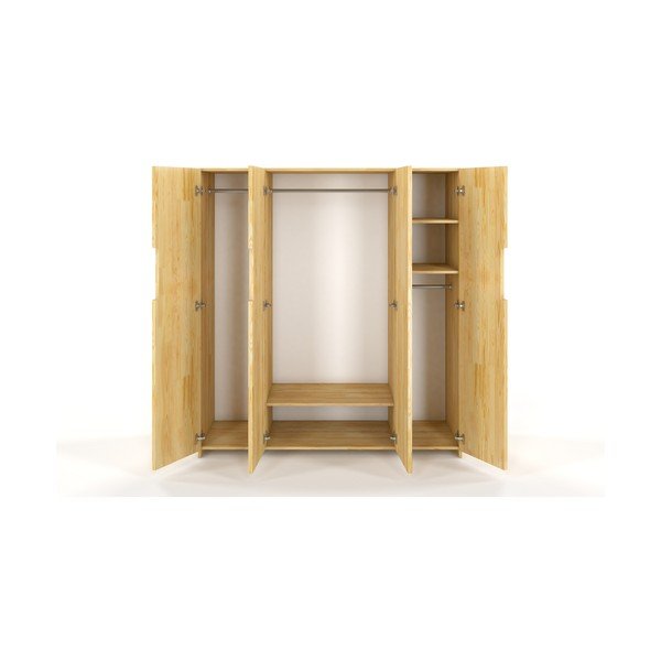 Armadio in legno di pino 170x180 cm Bergman - Skandica-image-1