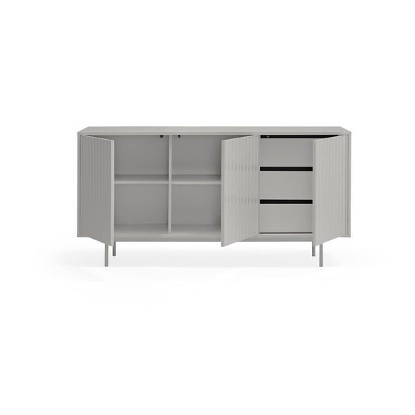 Cassettiera bassa grigia 159x80 cm Sierra - Teulat-image-4