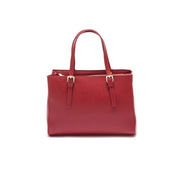 Růžová kožená kabelka Isabella Rhea Classic Rosso