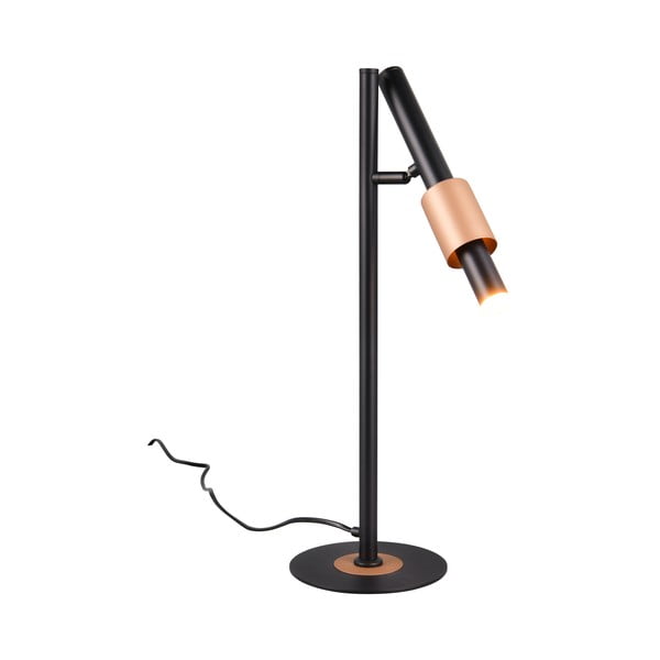 Lampada da tavolo LED nera e color bronzo (altezza totale 50 cm) Ikaris – Trio Select-image-2