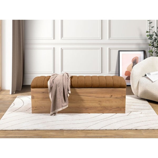 Panca in colore arancione e naturale Oceane - Bobochic Paris-image-3