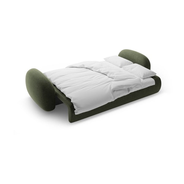 Divano verde allungabile/con contenitore con rivestimento in ciniglia 262 cm Tonale – Cosmopolitan Design-image-4