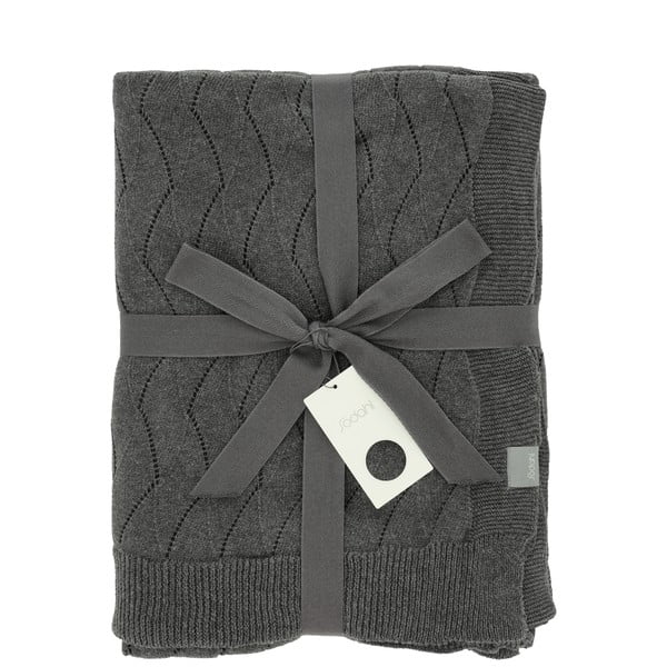 Coperta grigia a maglia 130x170 cm Gentle - Södahl-image-3