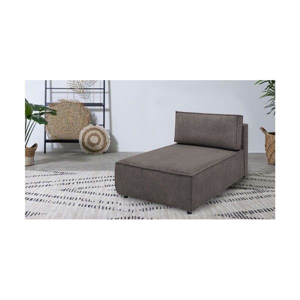 Modulo divano in velluto a coste variabile marrone chiaro Nihad modular - Bobochic Paris-image-1