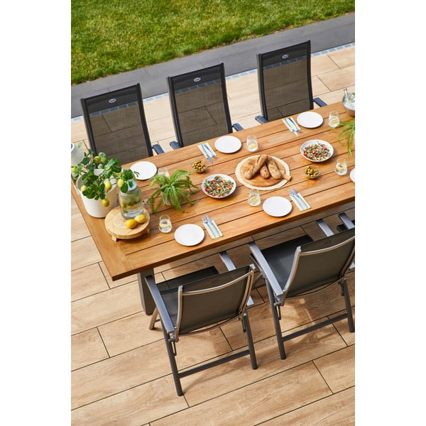 Sedia da giardino in metallo grigio scuro Salvatore - Hartman-image-4