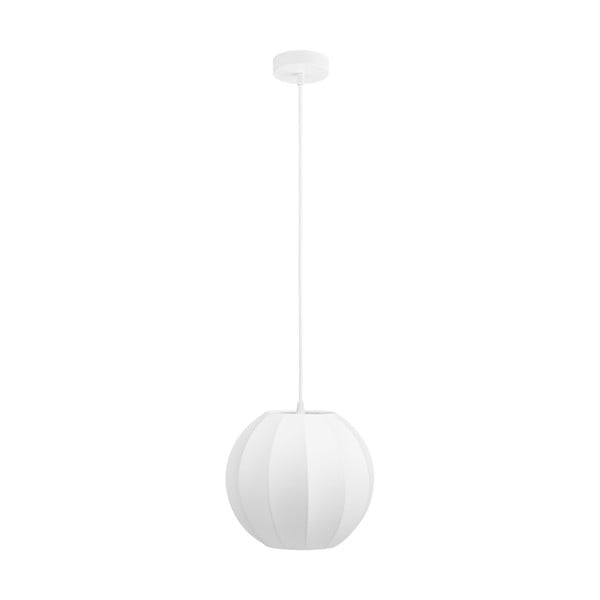 Lampadario bianco con paralume in tessuto ø 25 cm Coventry – House Nordic