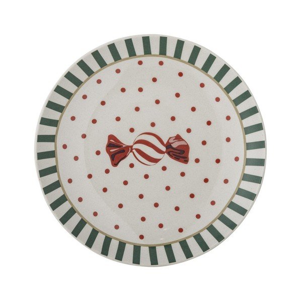 Piatto da dolce bianco in gres a tema natalizio ø 16 cm Yule – Bloomingville