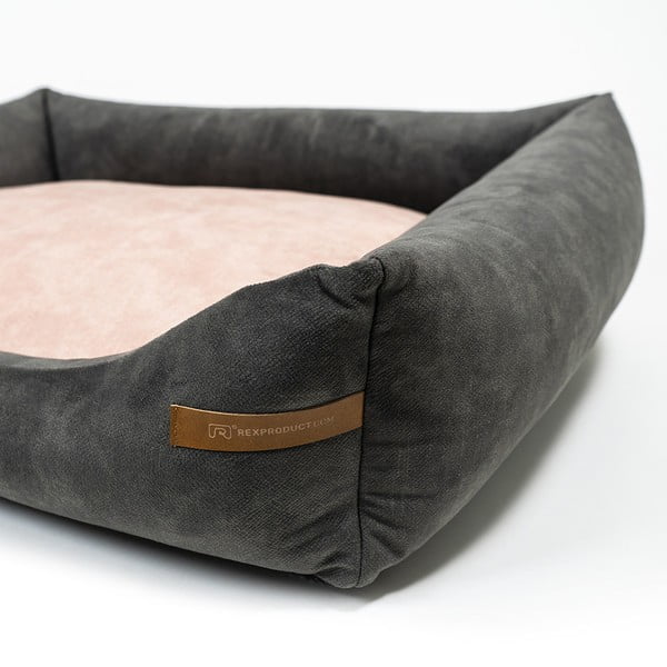 Letto per cani rosa-grigio scuro 75x85 cm SoftBED Eco L - Rexproduct-image-3