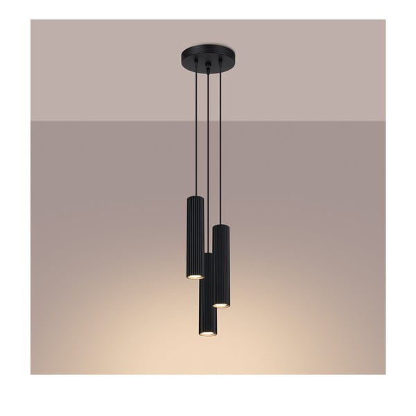 Lampadario nero ø 19,5 cm Gleam – Sollux-image-4