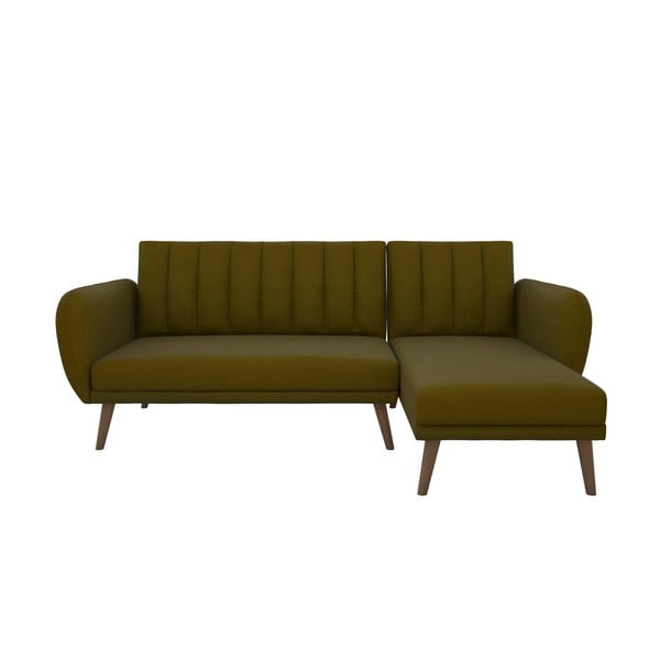 Divano letto verde divano angolare Brittany - Novogratz