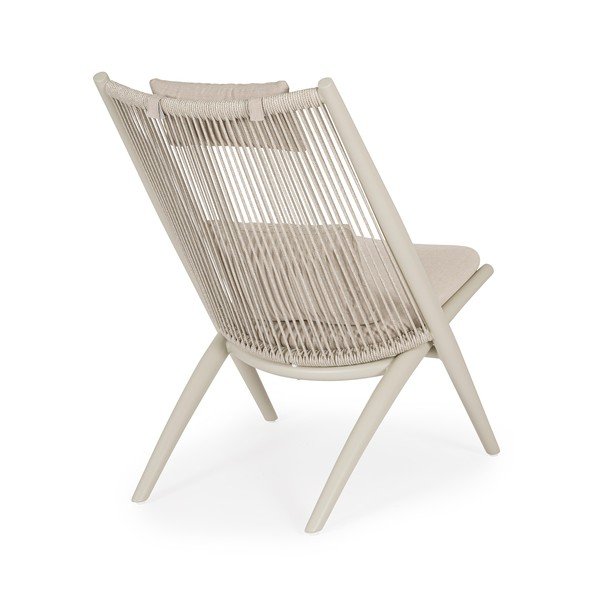 Poltrona da esterno beige in metallo Aloha – Bizzotto-image-4