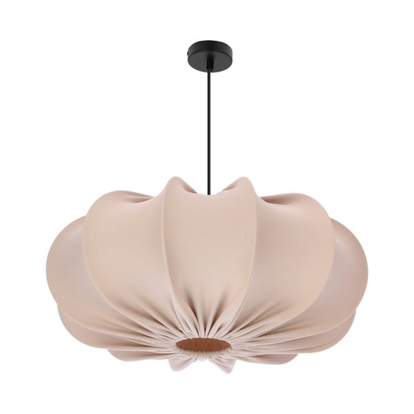 Lampadario beige con paralume in tessuto ø 52 cm Cafee – Candellux Lighting-image-2