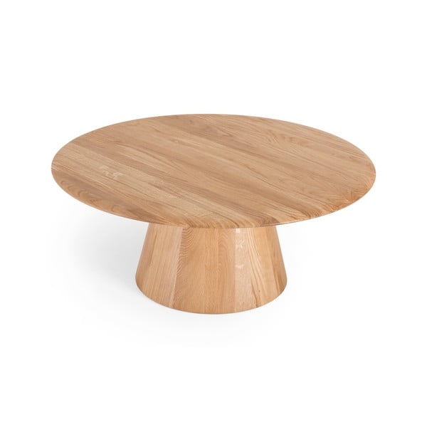 Tavolino rotondo in legno di quercia in colore naturale ø 80 cm Mushroom - Gazzda