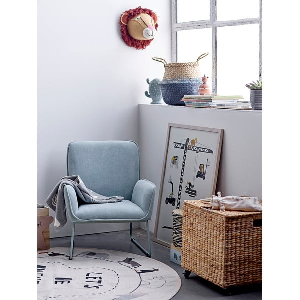 Tappeto bianco Animali, ø 130 cm - Bloomingville Mini-image-1