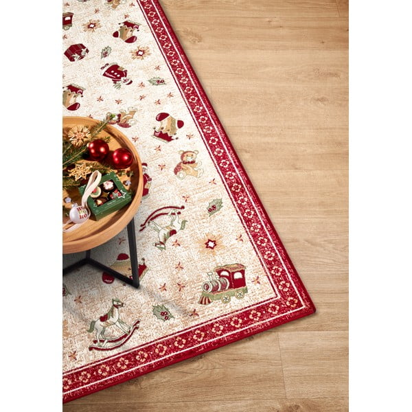Passatoia rossa natalizia in cotone 80x200 cm Toy's Delight Red Christmas - Villeroy&Boch-image-2