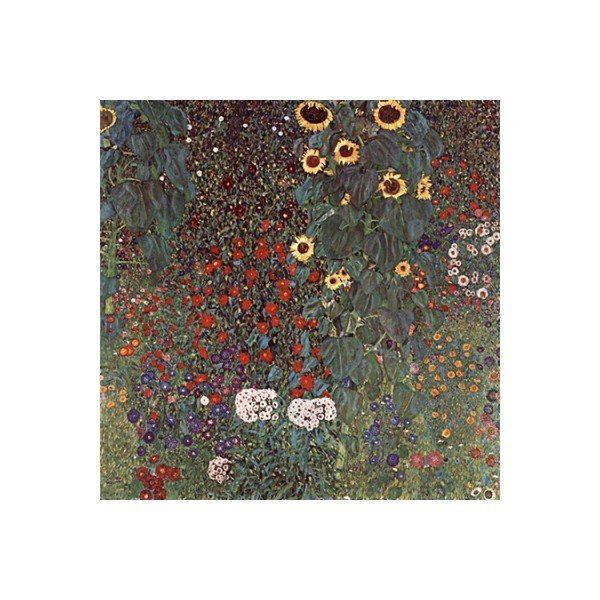 Reprodukce obrazu Gustav Klimt - Country Garden with Sunflowers, 45 x 45 cm