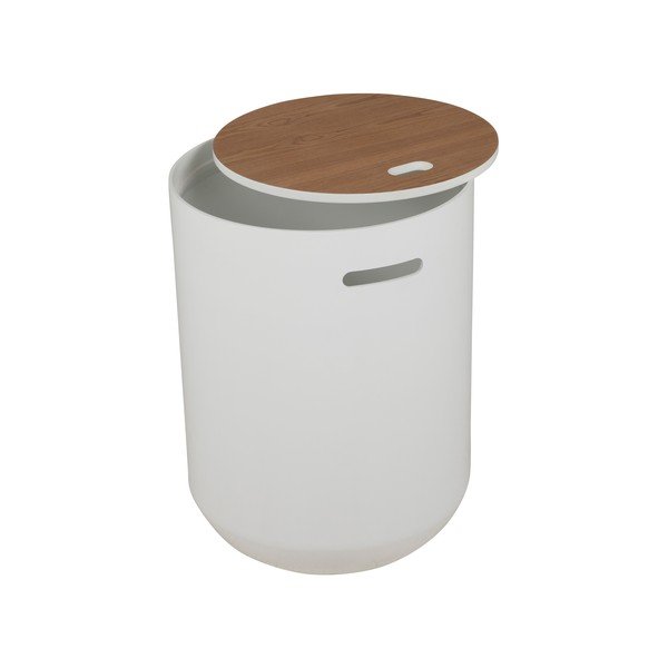 Tavolo portaoggetti bianco Ø 39 cm Olivia - Canett-image-2