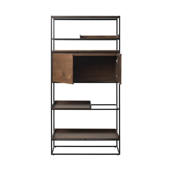 Libreria nera in rovere 90x180 cm Rivoli - Unique Furniture-image-2