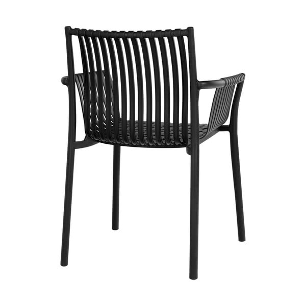 Set di 2 sedie nere da giardino in plastica Tulsa - House Nordic-image-4