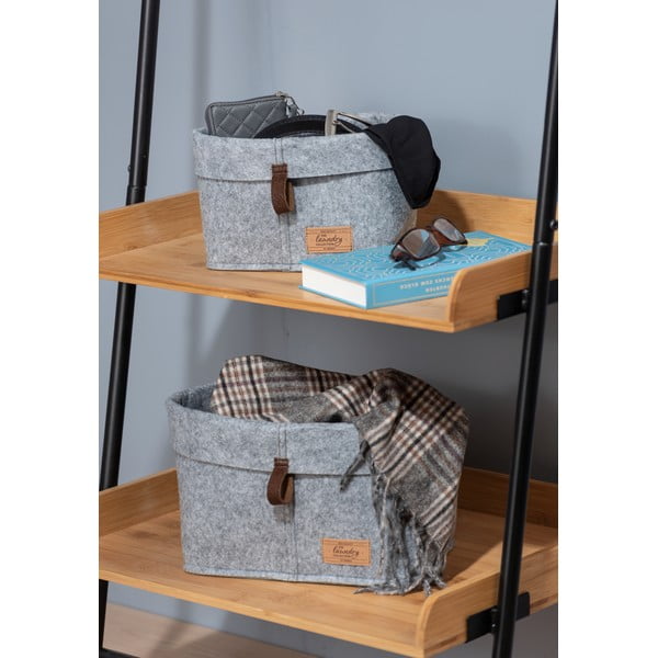 Organizzatore tessile grigio Feltro, 18 x 12 cm Feli - Wenko-image-1