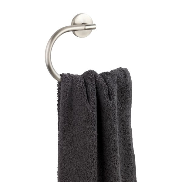 Porta asciugamani a parete in acciaio inox opaco Cuba - Wenko-image-3