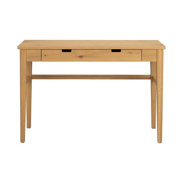 Tavolo consolle di colore naturale con piano effetto rovere 40x110 cm Garrison – Rowico-image-4