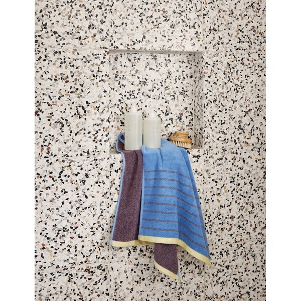 Asciugamano in cotone blu e viola Dora, 50 x 100 cm - Hübsch-image-4