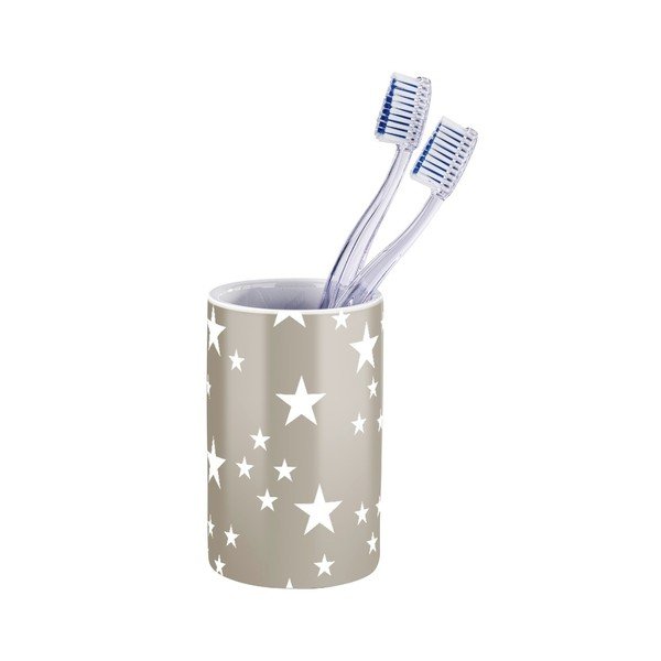 Tazza in ceramica marrone per spazzolini da denti Stella - Wenko