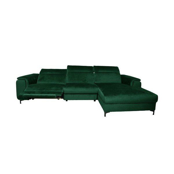 Divano angolare in velluto verde scuro (angolo destro) Brito - MESONICA-image-3