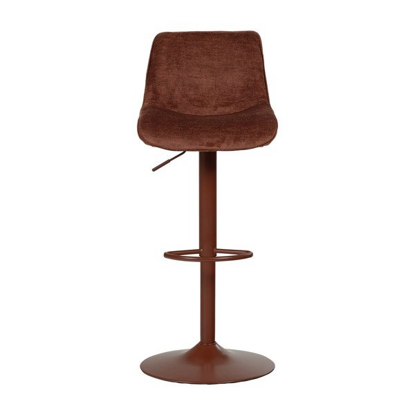 Sgabello da bar marrone cognac imbottito con altezza regolabile Marten – WOOOD-image-4