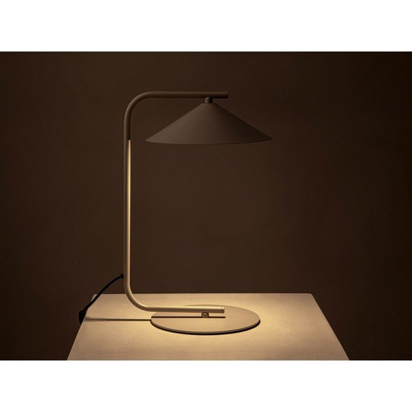 Lampada da tavolo color crema in metallo (altezza totale 42 cm) Nocte – Micadoni -image-1