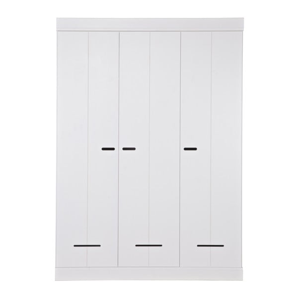 Bílá trojkřídlá skříň WOOOD Locker