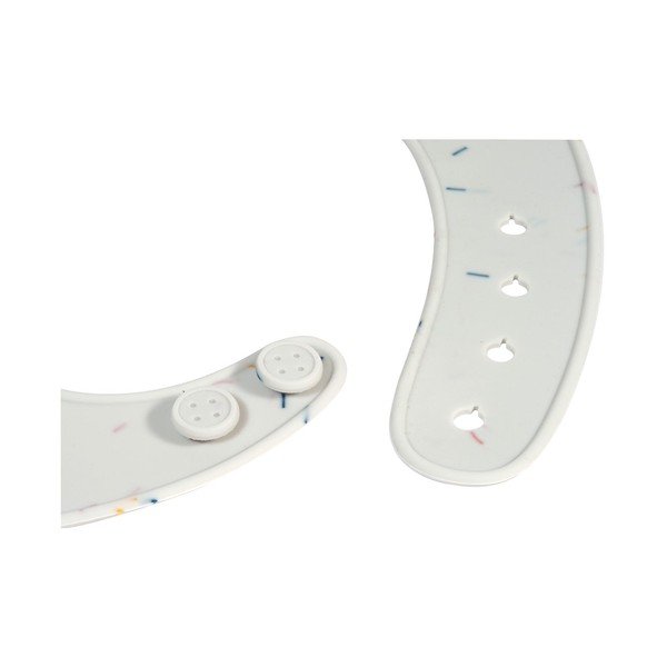 Bavaglino in silicone bianco con tasca Bavaglino Confetti - Kindsgut-image-4