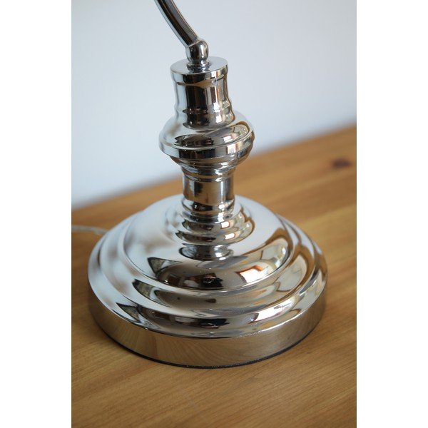 Lampada da tavolo argentata (altezza totale 22,5 cm) Bankers – Markslöjd-image-3