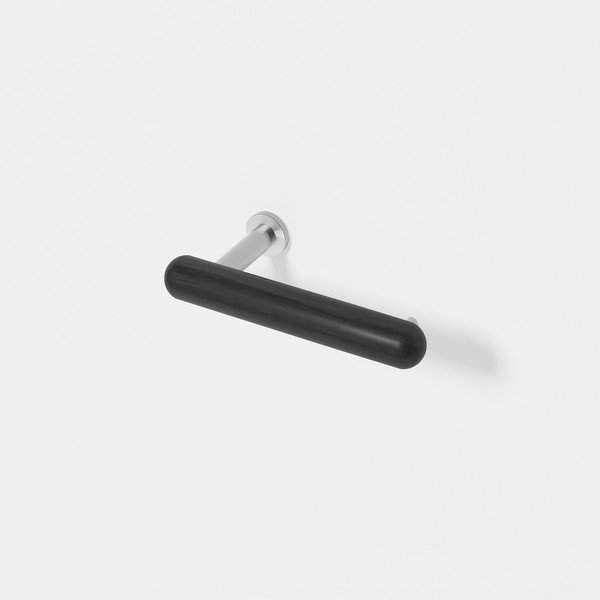 Porta carta igienica da parete in rovere nero Yoku - Wireworks-image-1