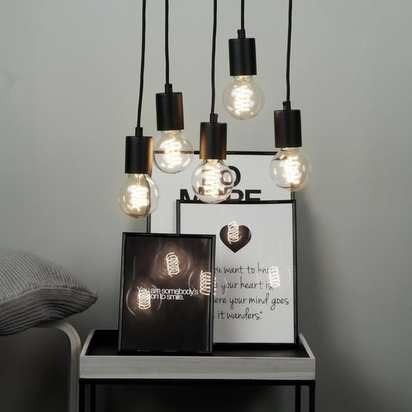 Lampada a sospensione nera con paralume in metallo ø 5 cm Cero - Sotto Luce-image-3