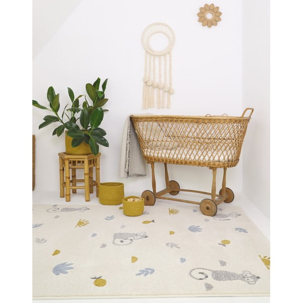 Tappeto per bambini beige, 135 x 190 cm Little Wild Monkey - Nattiot-image-3
