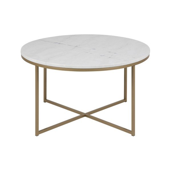 Tavolino rotondo bianco ø 80 cm Alisma - Actona-image-1