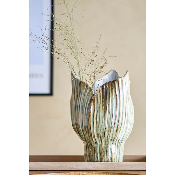 Vaso in gres verde chiaro (altezza 30 cm) Mahira - Bloomingville-image-1