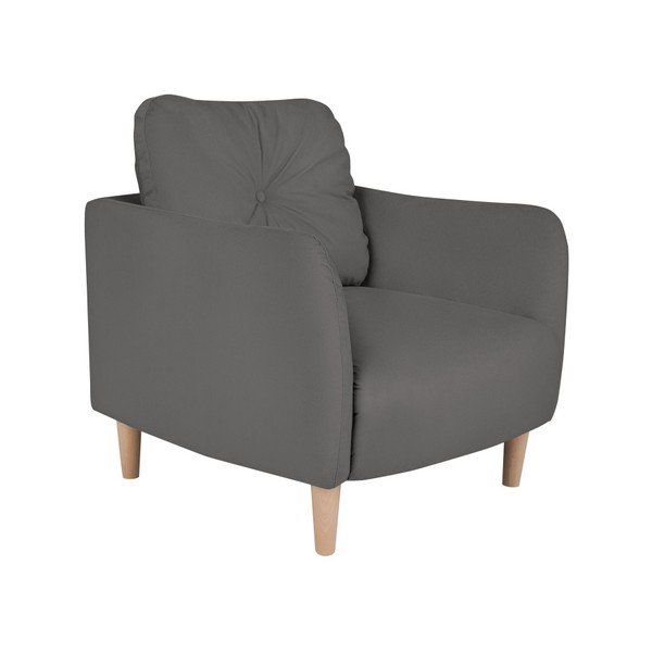 Šedé křeslo Micadoni Home Belano