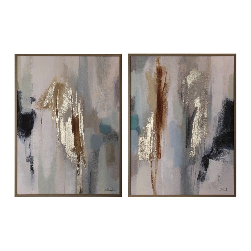 Set di dipinti stampati/con elementi dipinti a mano con cornice inclusa/dipinti su tela 2 pz 60x80 cm Gallery – Bizzotto | Quadri