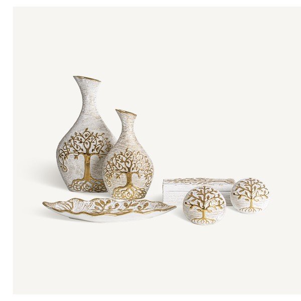 Vaso in ceramica color oro Tree - Burkina-image-2