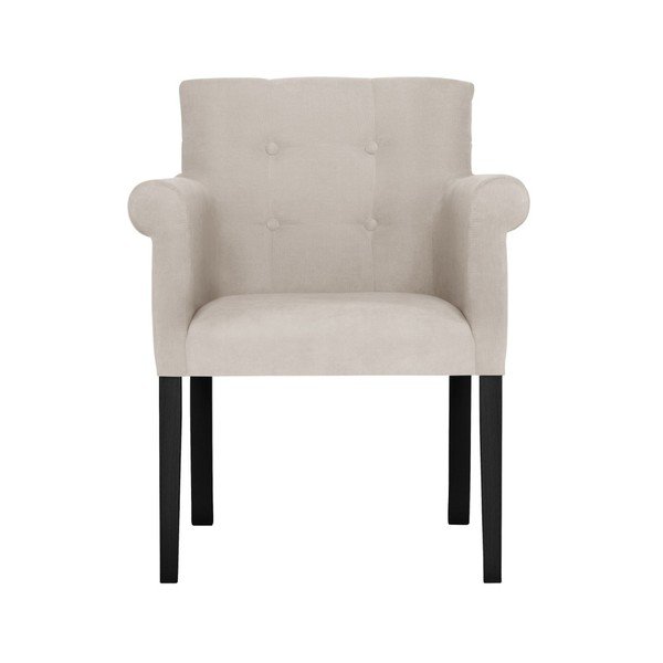 Sedia bianca con gambe in faggio nero Flacon - Ted Lapidus Maison-image-2