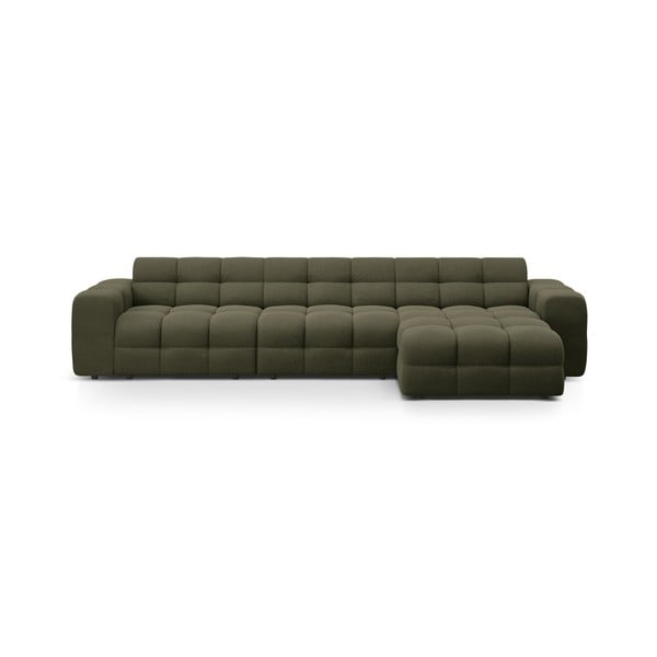 Divano angolare verde (con penisola a destra/con chaise lounge) Kendal – Micadoni 