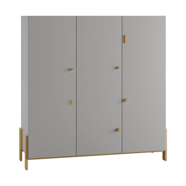 Armadio per bambini grigio chiaro 105x170 cm Cube - Pinio-image-1