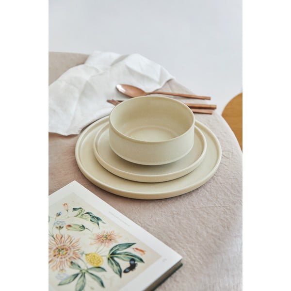 Set di piatti color crema in gres 12 pz Malia - Bonami Selection-image-2