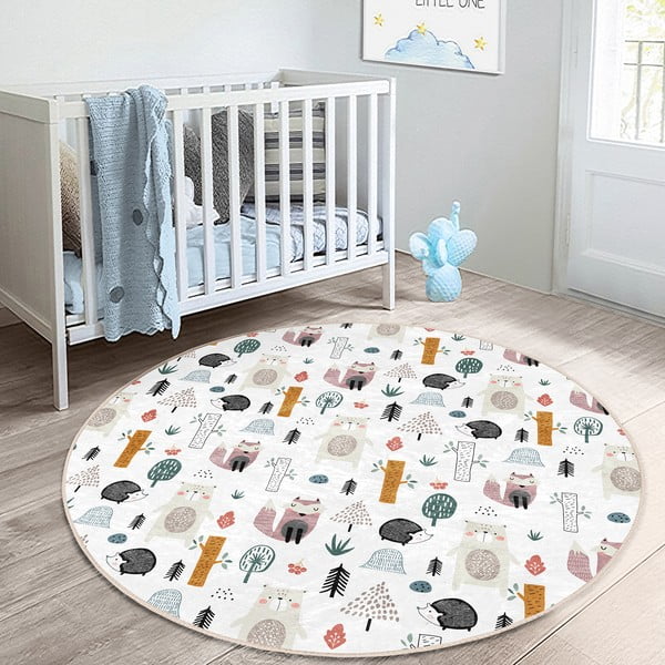 Tappeto bianco per bambini ø 100 cm Comfort - Mila Home-image-1