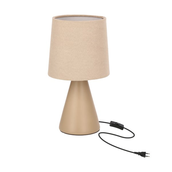 Lampada da tavolo beige con paralume in tessuto (altezza totale 24,5 cm) Satti – Candellux Lighting