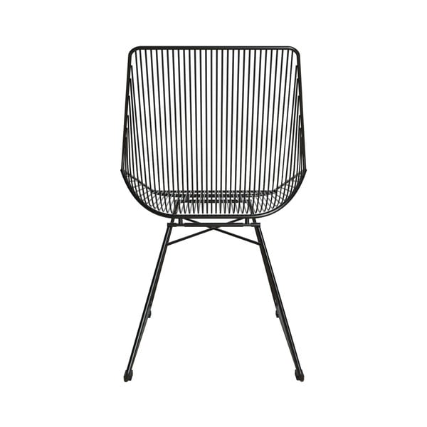 Sedia in metallo nero Ellis - CosmoLiving by Cosmopolitan-image-4